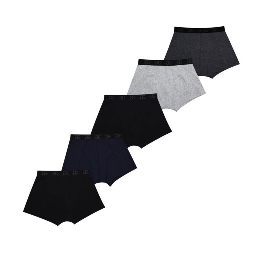 Giorgio Boys Boxer Briefs (Pack of 5) / Black/Navy/Gray/Charcoal